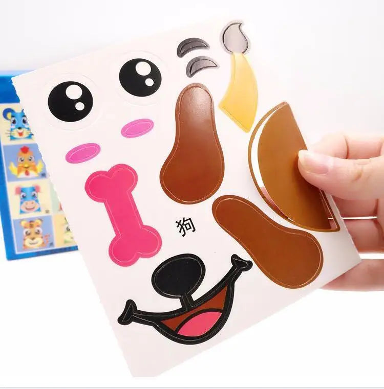 12pcs Children 3D DIY handmade paper cups sticker