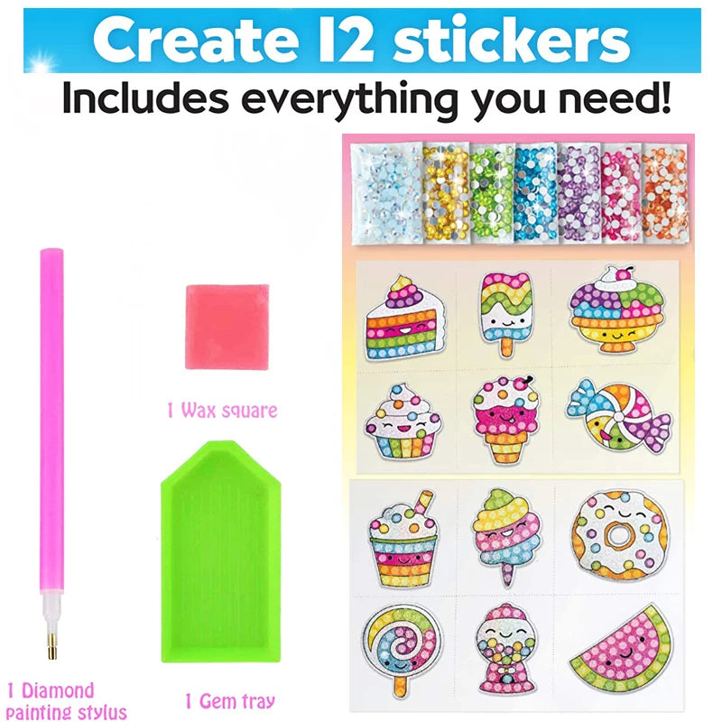 12 Create Big Gem Diamond Painting Sticker Kit