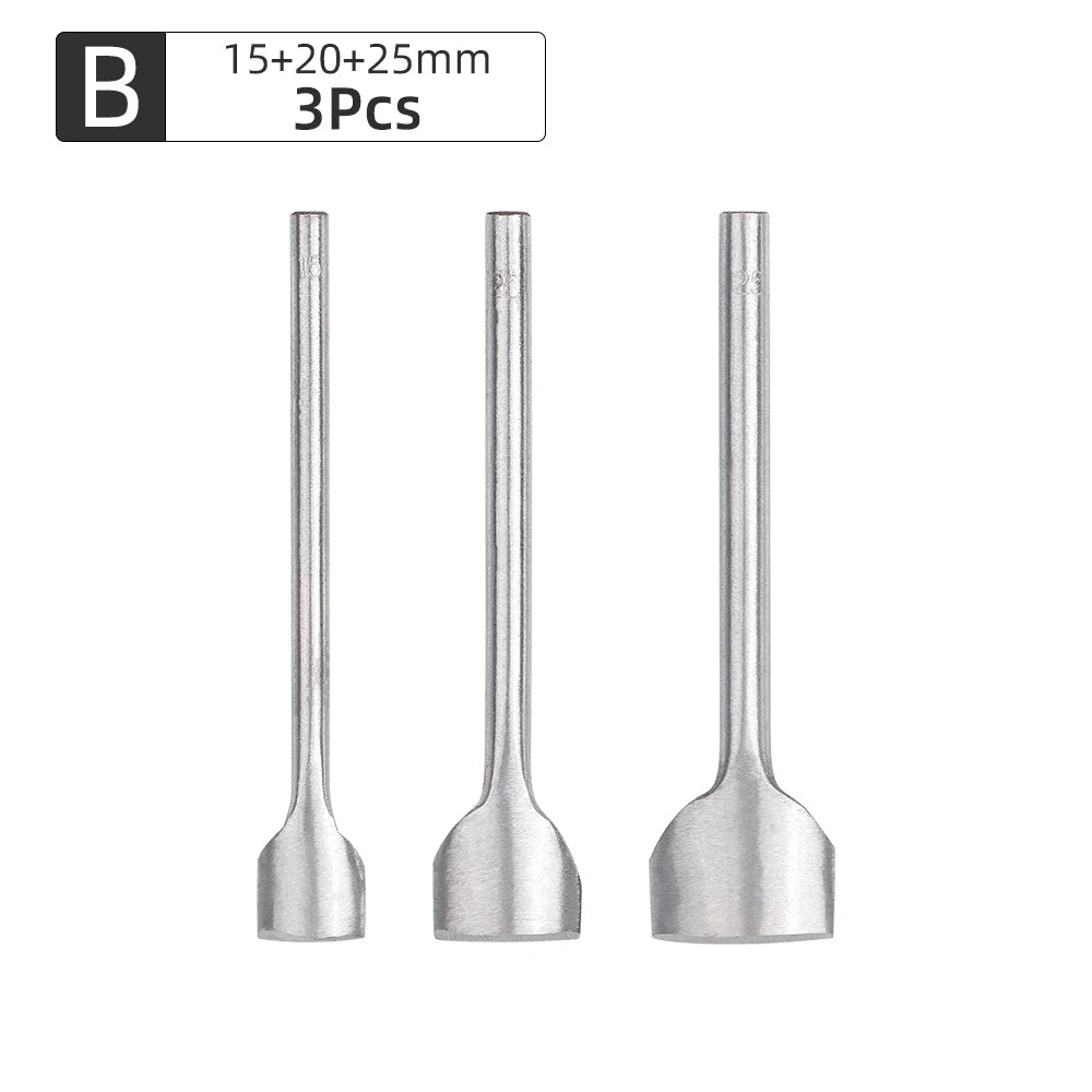 3-Pc Half-Round Leather End Punch Set
