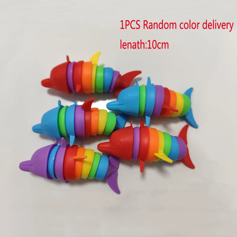 3D Colorful Slug Snail Toy Articulated Flexible