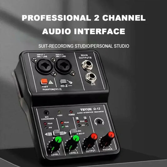 2 Channels Console Mini USB MIXER