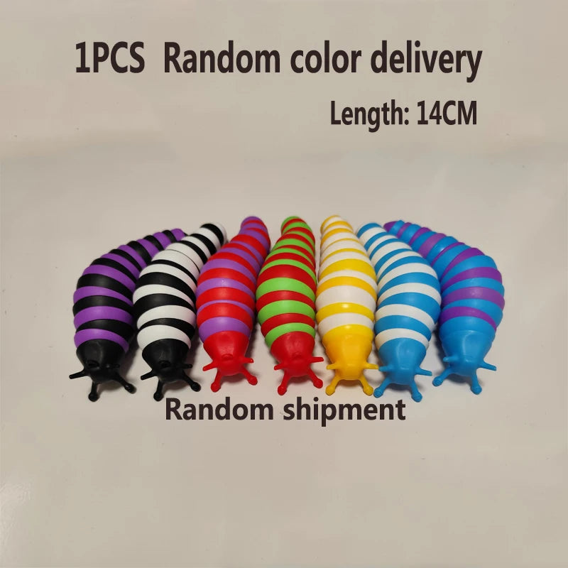 3D Colorful Slug Snail Toy Articulated Flexible
