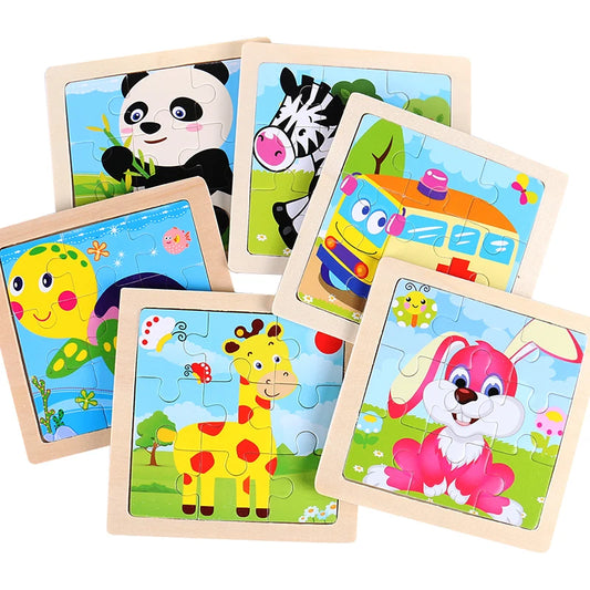 Montessori Mini Wooden Puzzle (11 cm)