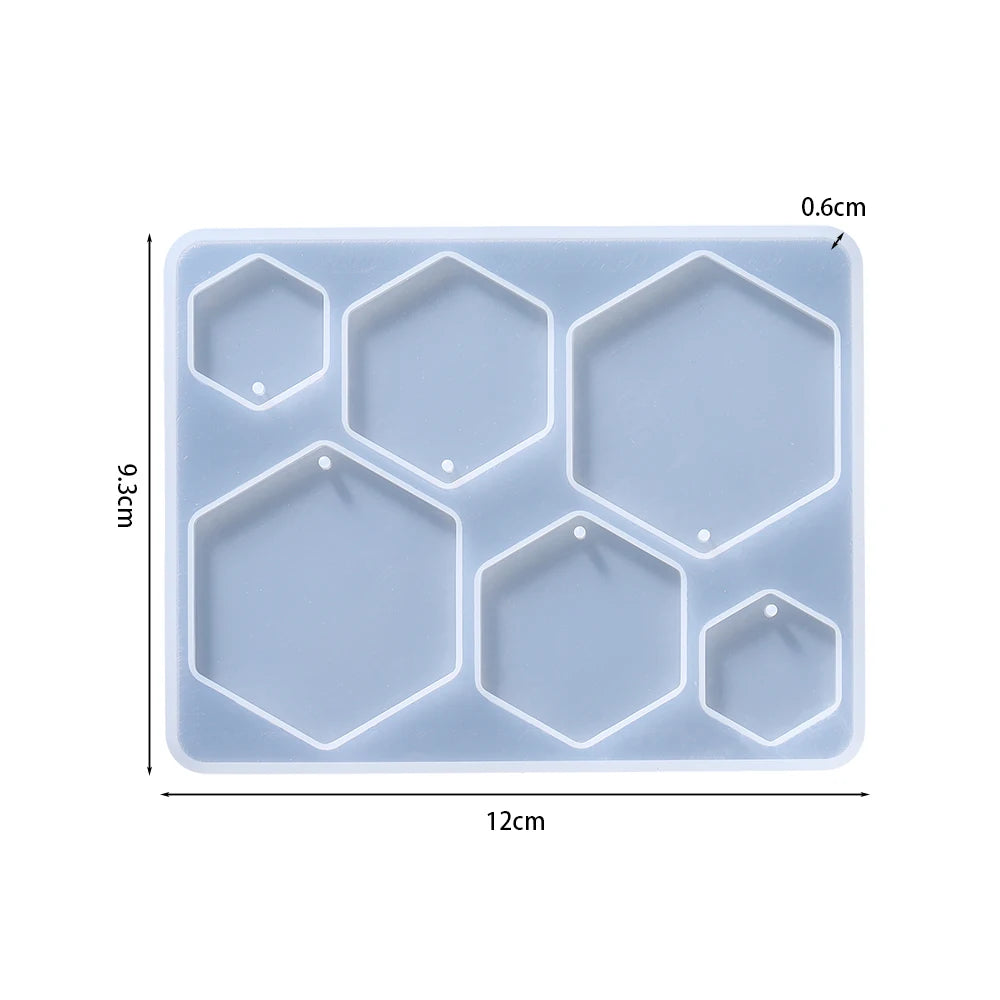 Geometric Earring Pendant Silicone Mold