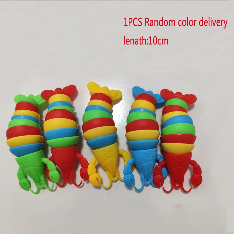 3D Colorful Slug Snail Toy Articulated Flexible