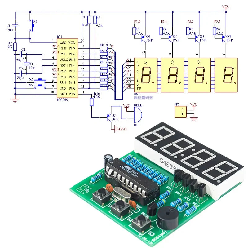 DIY 4-Digit Digital Tube LED Electronic Clock