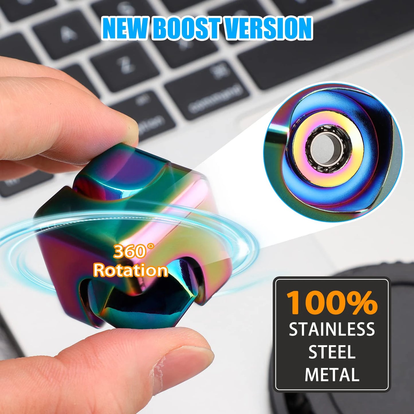 Metal Cube Spinner Fidget Toy