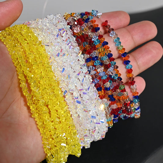 Triangle Crystal Spacer Beads 4mm (120pcs)