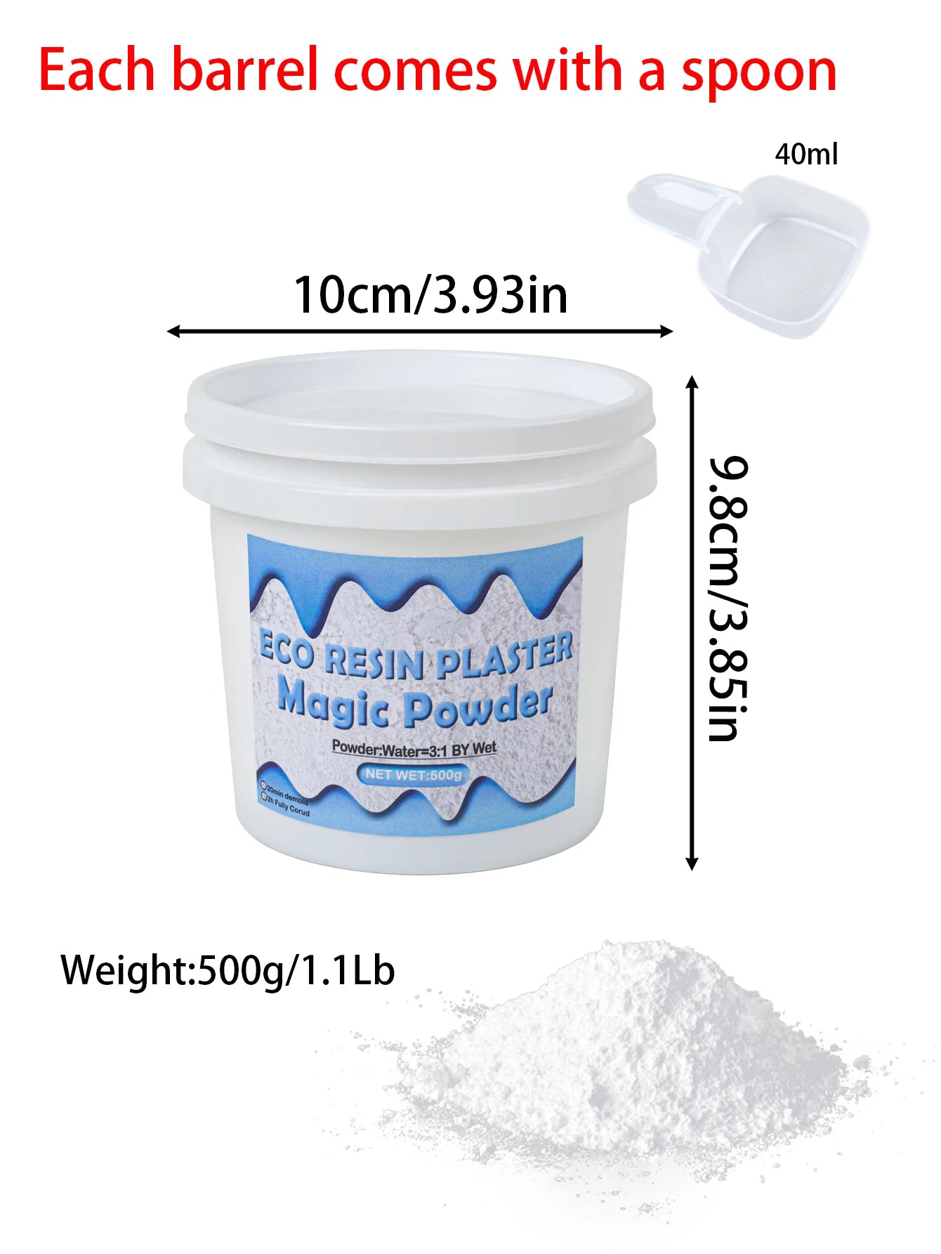 500/1000/1500g Resin Casting Powders High Density