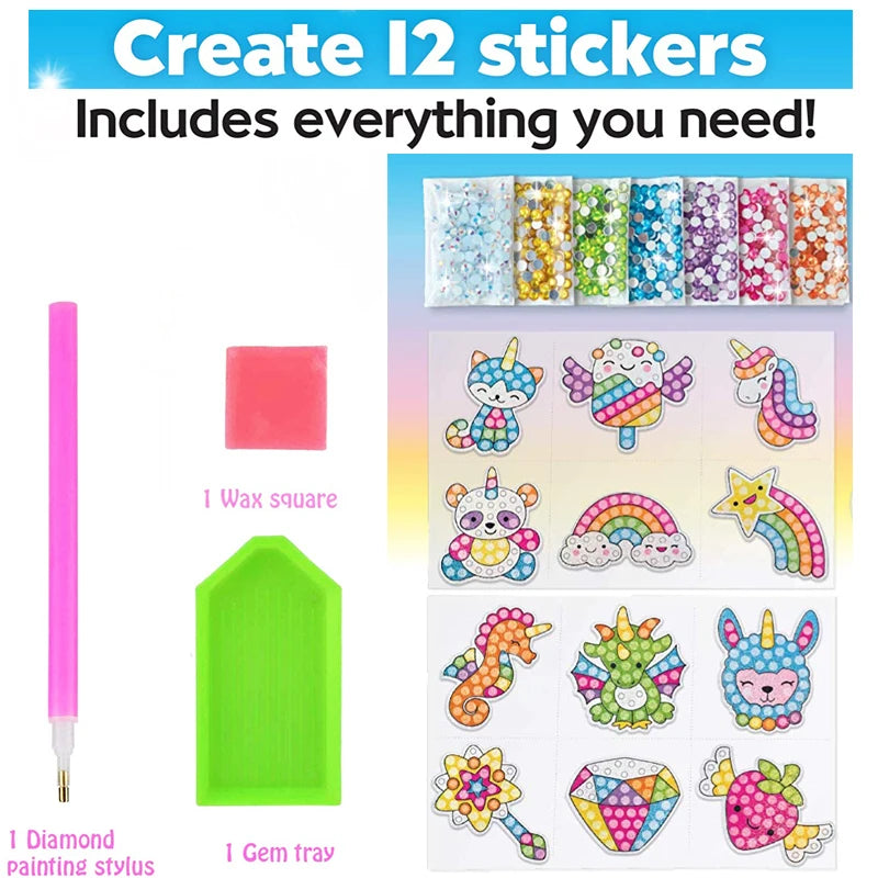 12 Create Big Gem Diamond Painting Sticker Kit