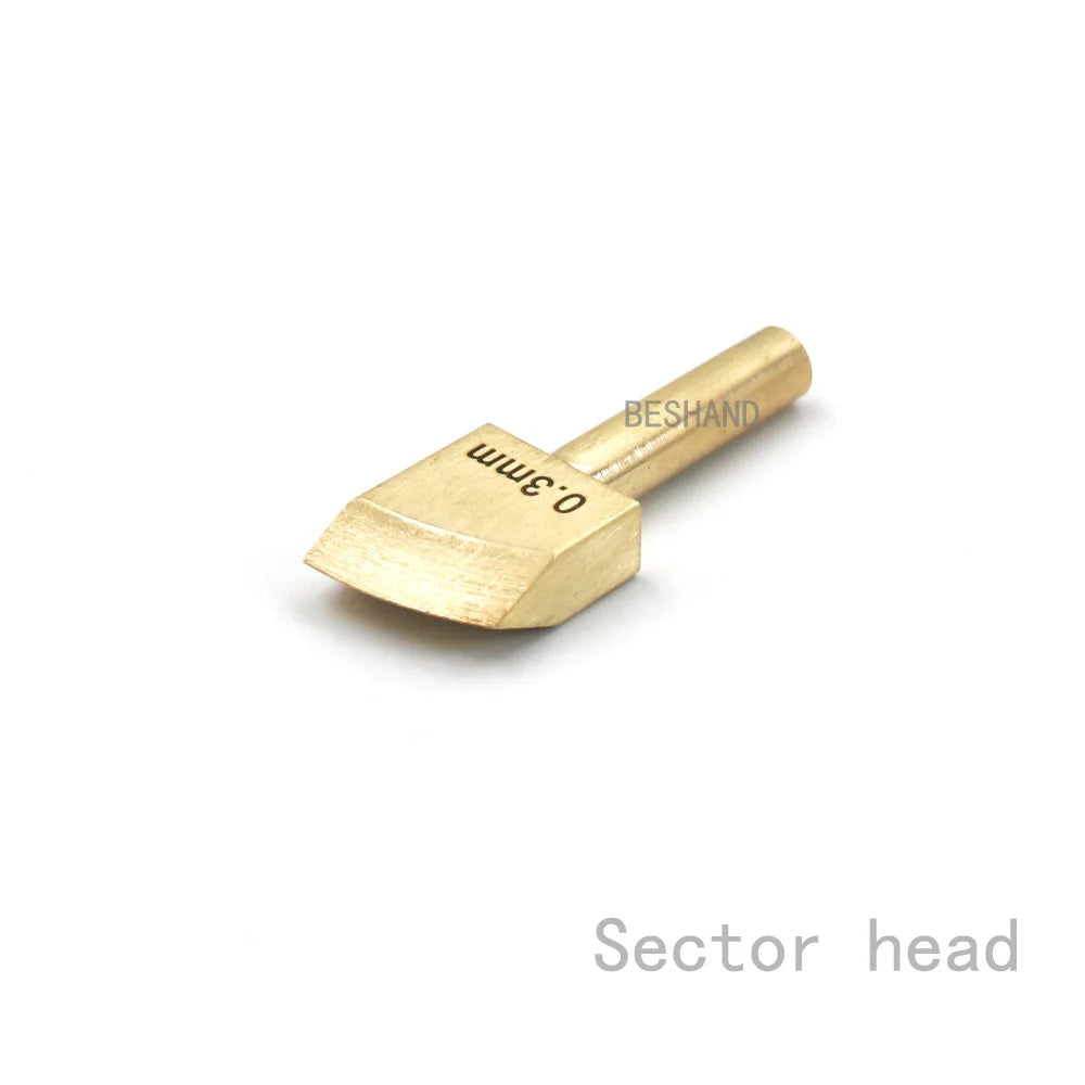 Soldering Iron Tips Edging Creaser Brass Head for Leather