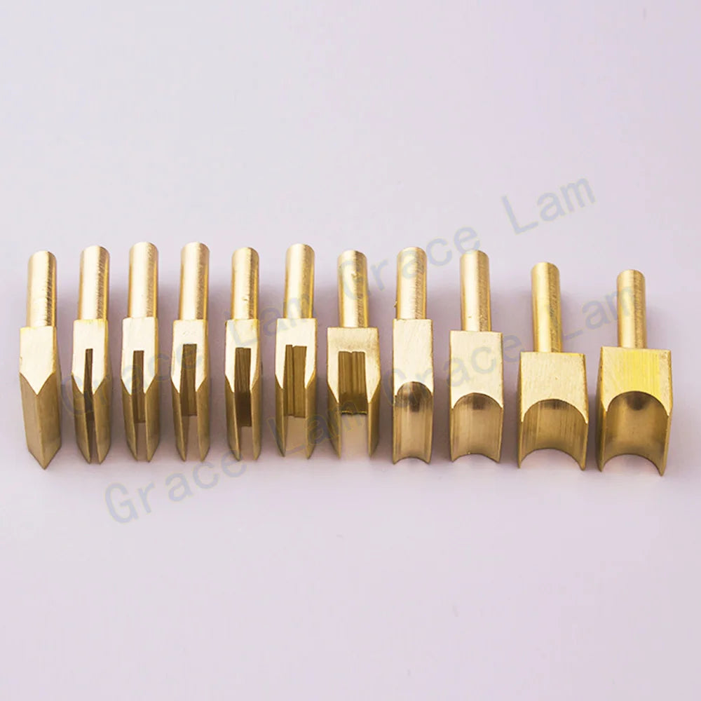 Soldering Iron Tips Edging Creaser Brass Head for Leather