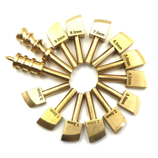 Soldering Iron Tips Edging Creaser Brass Head for Leather