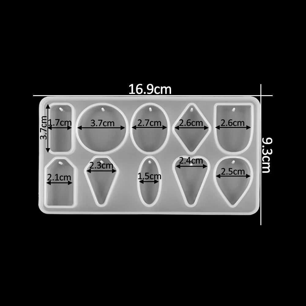 Earring Pendant Silicone Mold Epoxy Resin Jewelry Making Molds