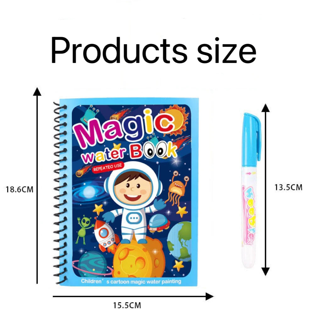 1 Book+1 Pen Reusable Coloring Book Wate