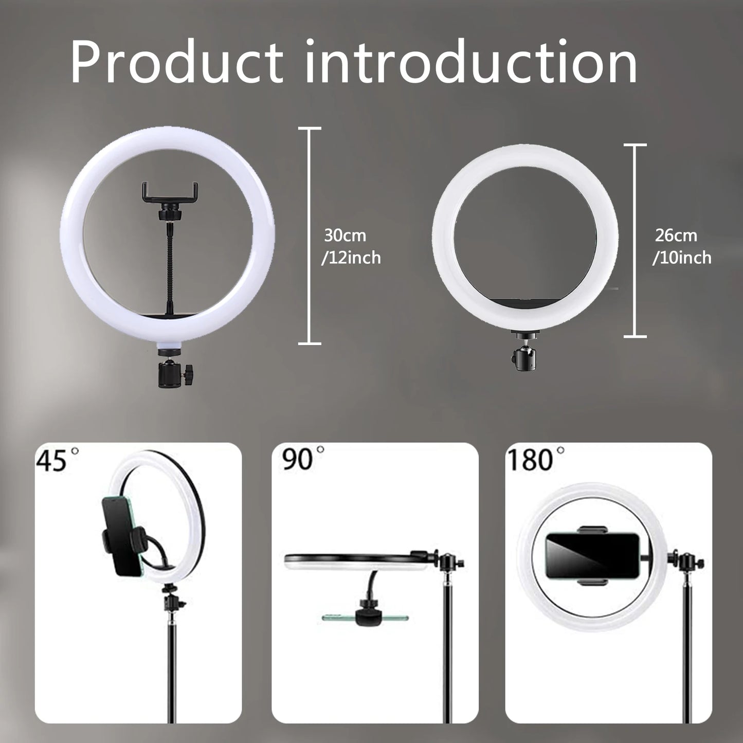 10" 26cm LED Selfie Ring Light