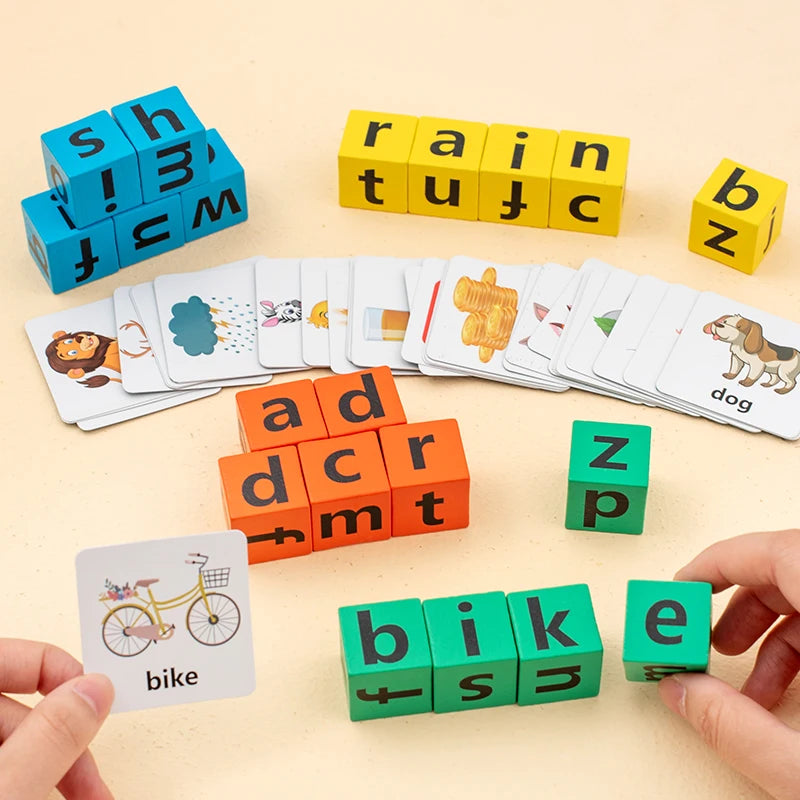 Children's English wooden Card Montessori