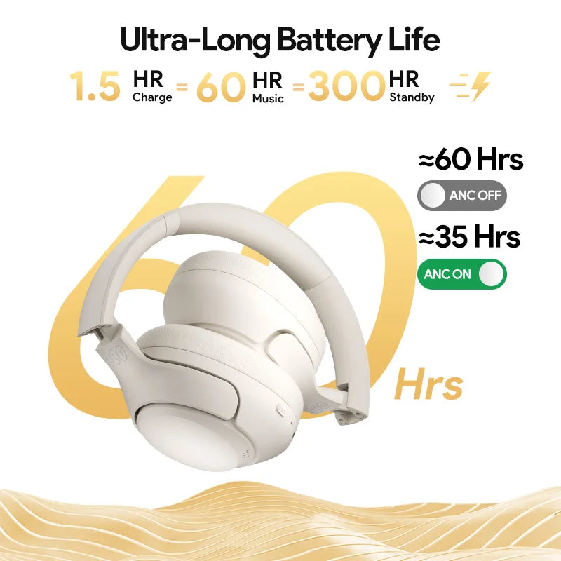 Wireless Headphones Bluetooth Noise Cancellation