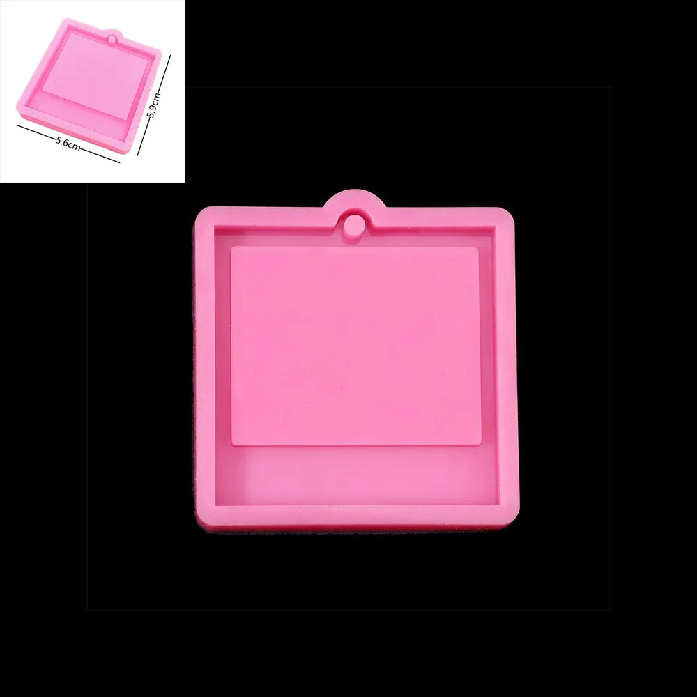 Photo Frame Epoxy Resin Keychain