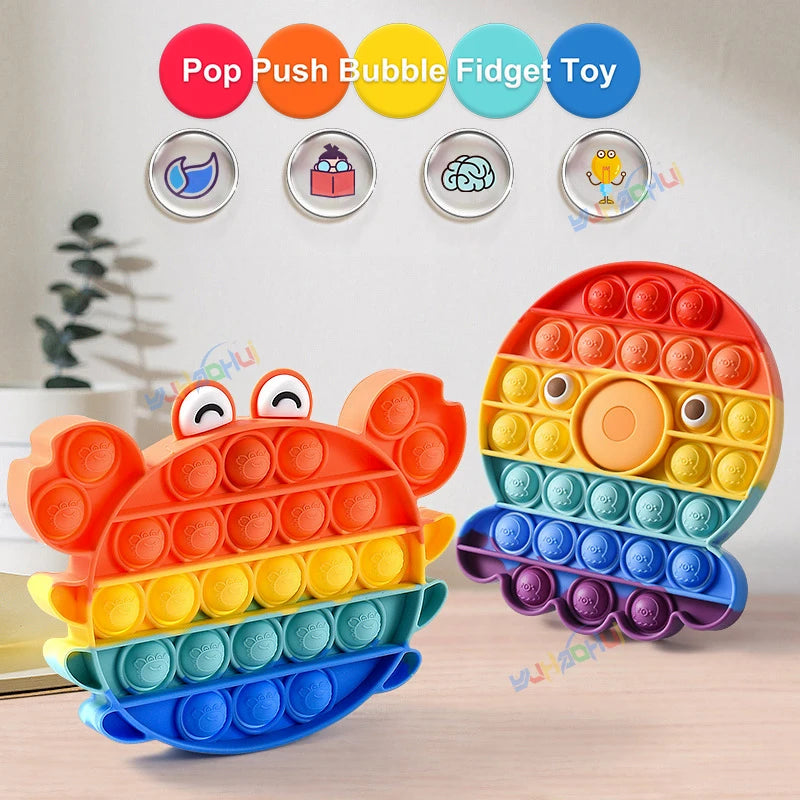 Rainbow Pop Push Bubblle Fidget