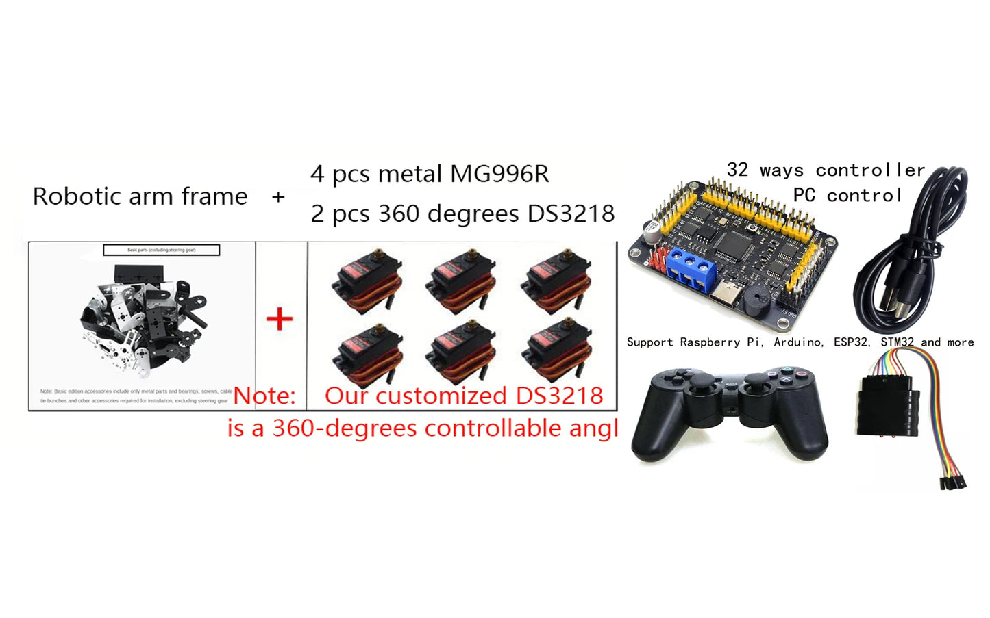 MG996 6 DOF Robot Arm