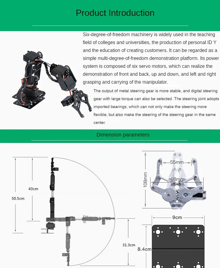 360 Degrees 6 DOF Robot