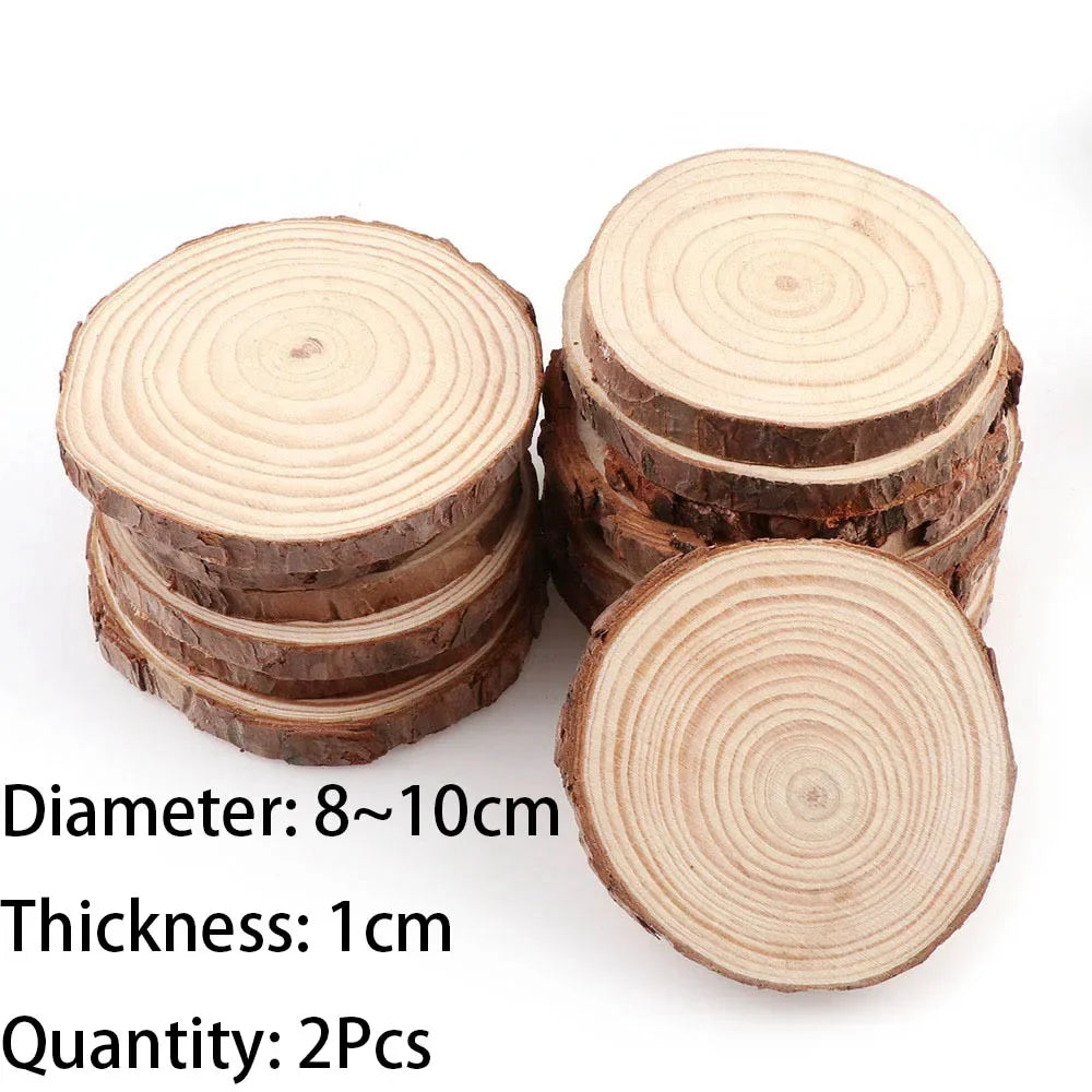 3-16CM/1-10pcsThick Natural Pine Round Unfinished Wood Slices