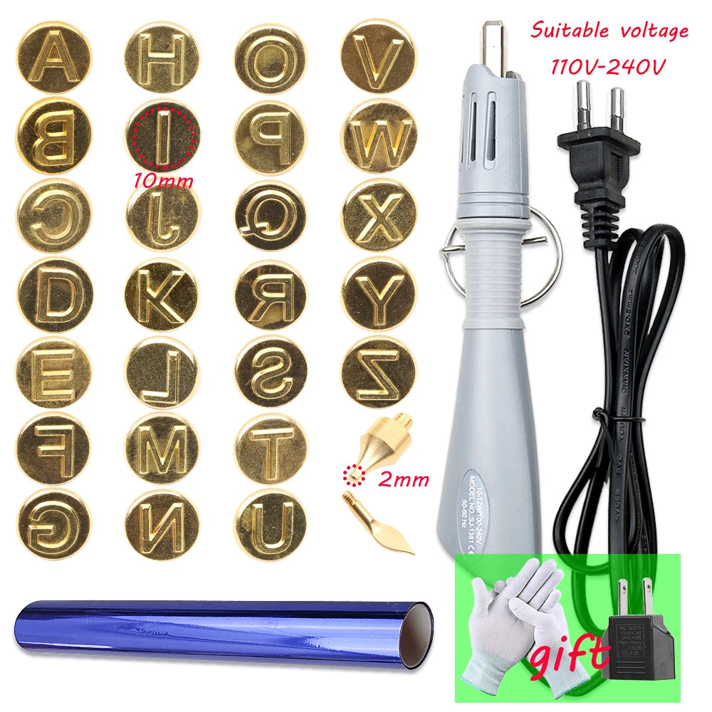 EU Plug Heated Foil Pen Hot Stamping Applicator Kit