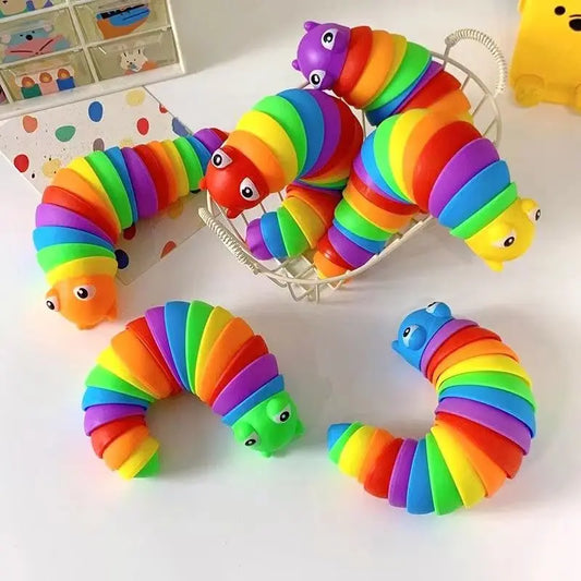 3D Colorful Slug Snail Toy Articulated Flexible