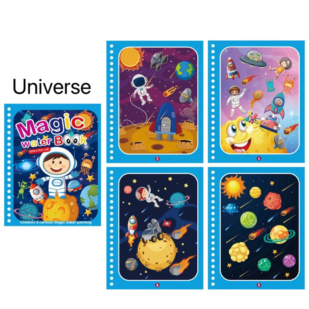 1 Book+1 Pen Reusable Coloring Book Wate