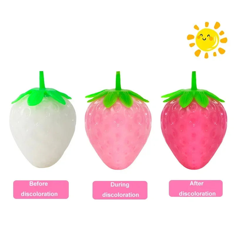 Colour-changing Strawberry Squishy Kids Anti-Stress
