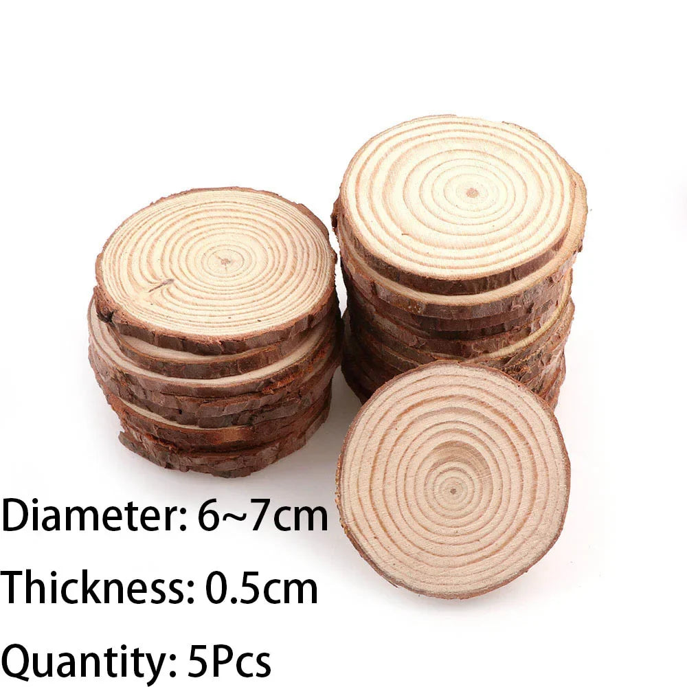3-16CM/1-10pcsThick Natural Pine Round Unfinished Wood Slices