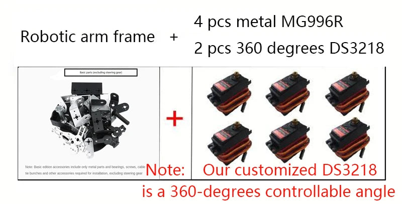 MG996 6 DOF Robot Arm