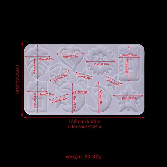 Earring Pendant Silicone Mold Epoxy Resin Jewelry Making Molds