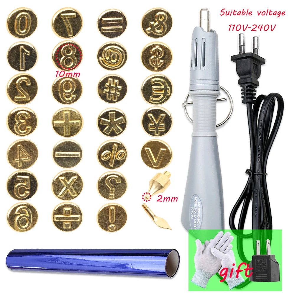 EU Plug Heated Foil Pen Hot Stamping Applicator Kit
