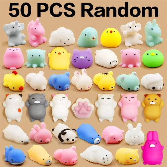 50-1 PCS Mini Cute Soft Cat Anti Stress