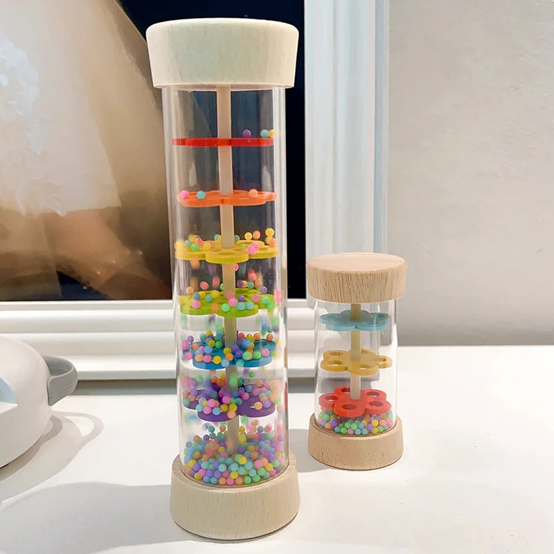 Baby Rain Stick Rainbow Hourglass