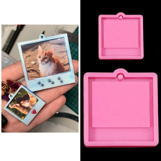Photo Frame Epoxy Resin Keychain