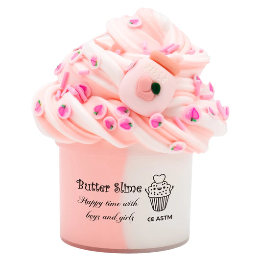 2.37oz Fluffy Two-Tone Butter Slime Super Soft Clay