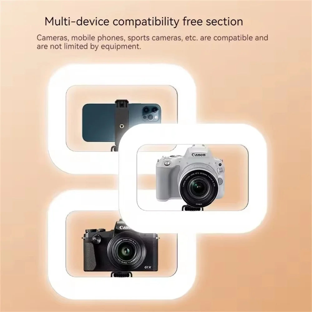 Ring LED Rechargeable Fill light Portable Mobile Phone