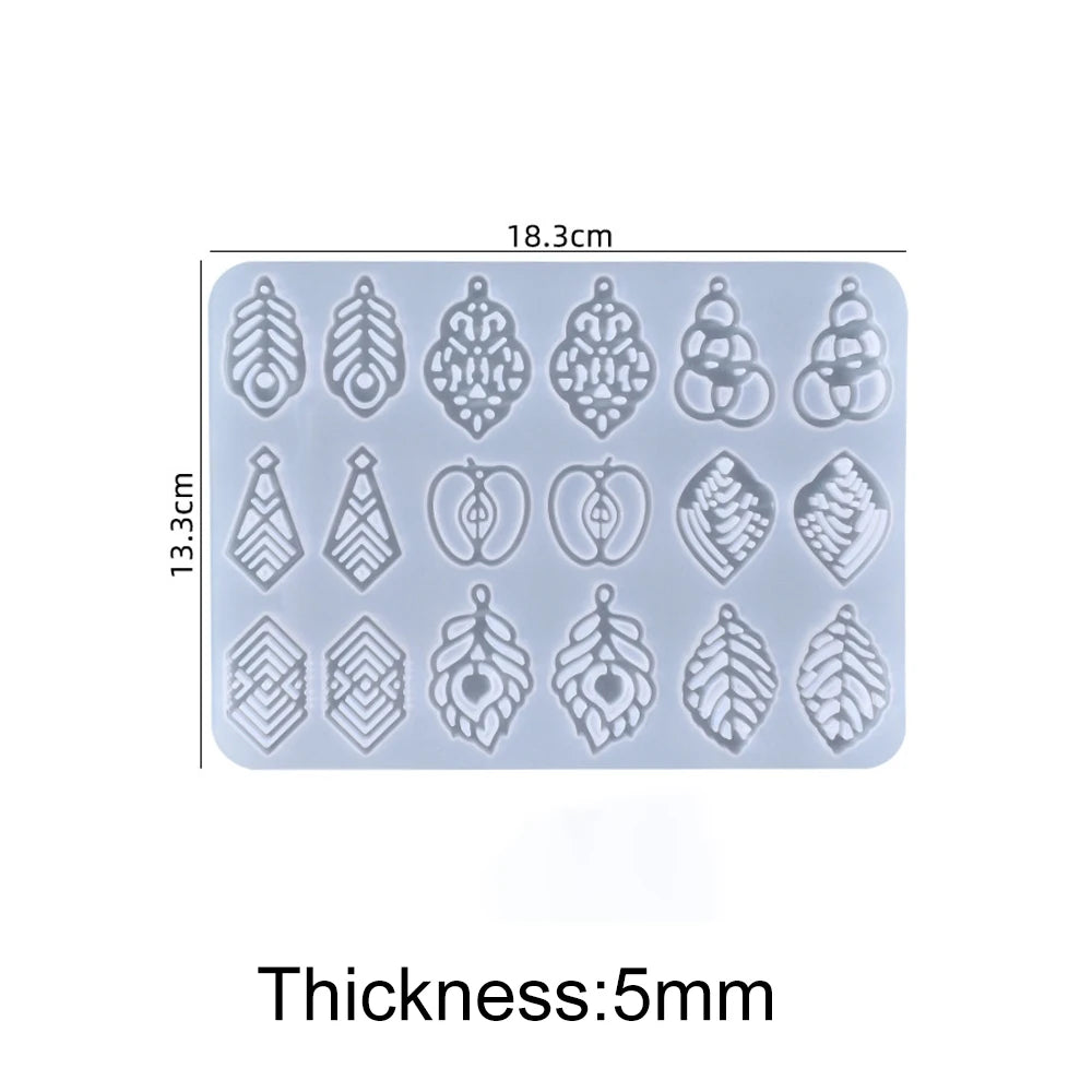 Earring Pendant Silicone Mold Epoxy Resin Jewelry Making Molds
