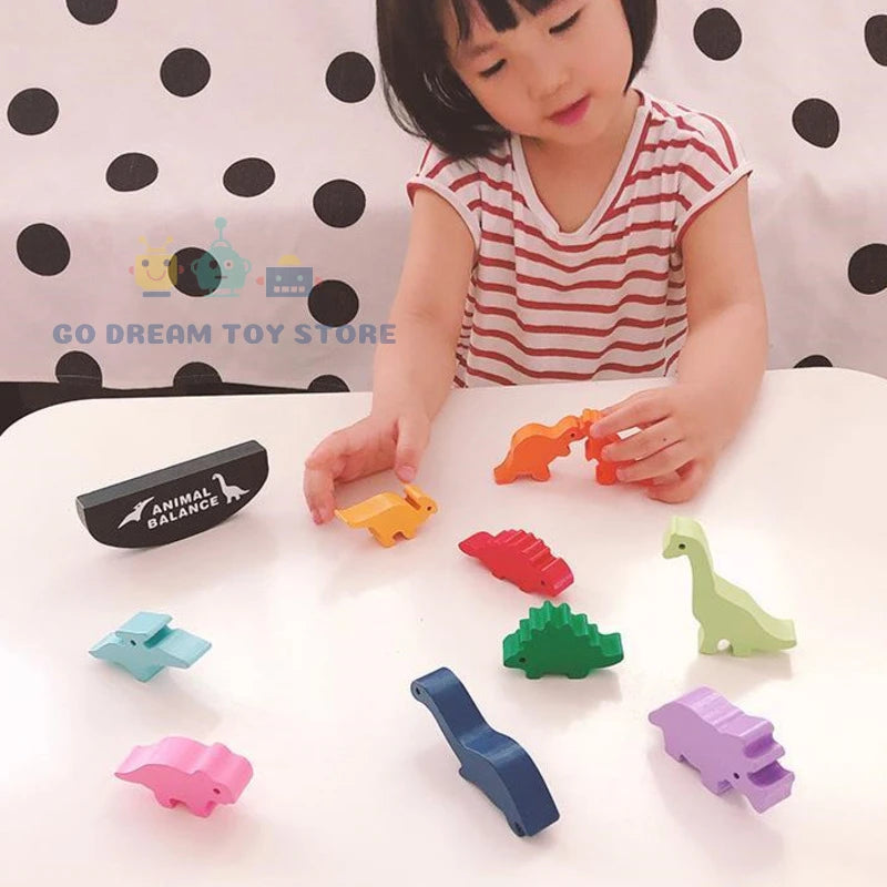 Wooden Montessori Balance Blocks Toys