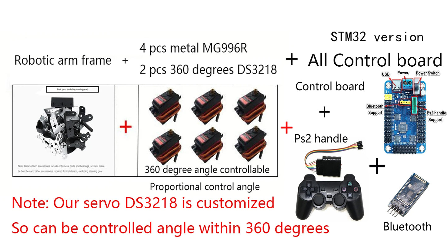 MG996 6 DOF Robot Arm