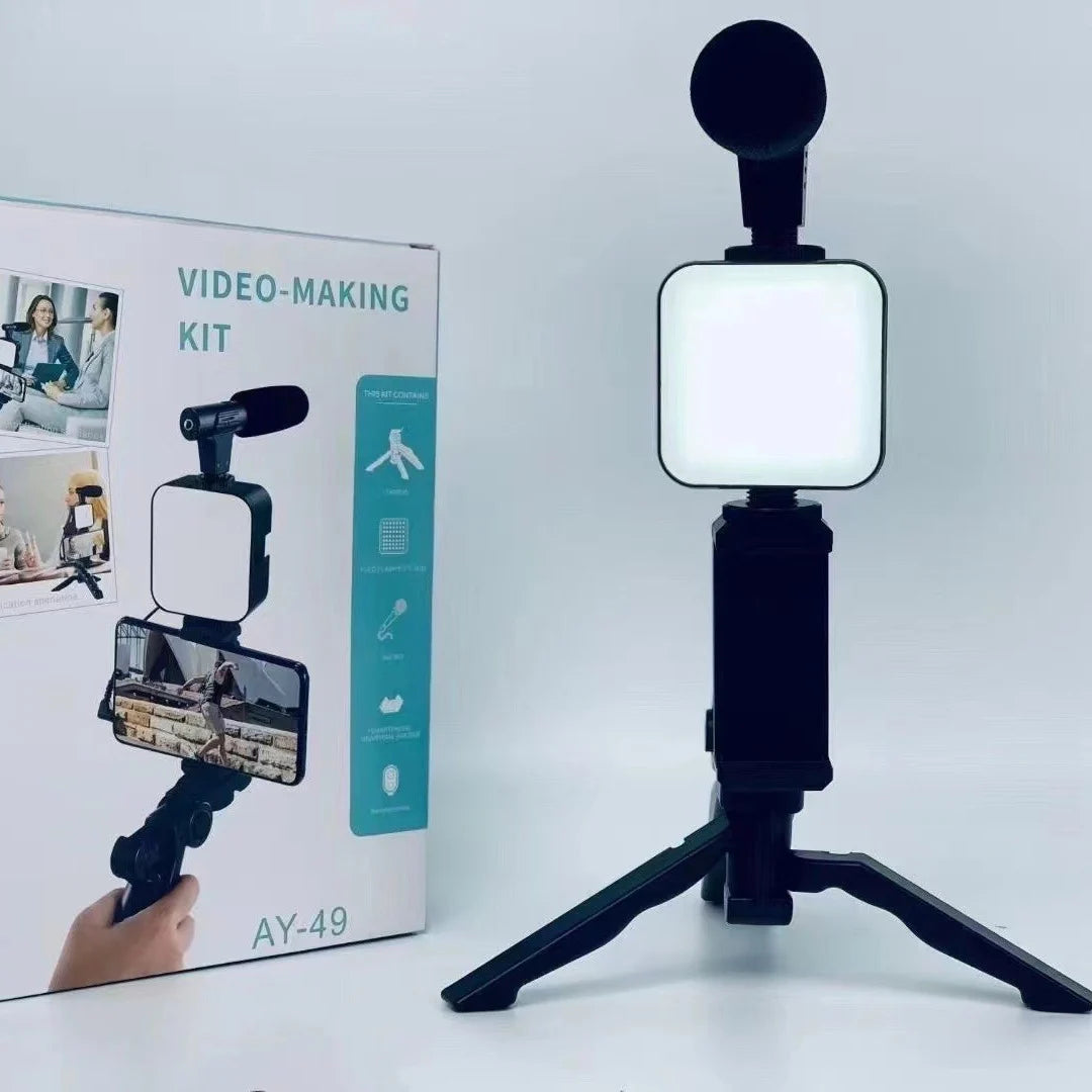 Smartphone Vlogging Kit With Tripod Phone Holder