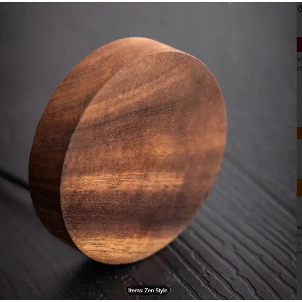 Burner Incense Stick Holder Wooden Round Incense Tray Ornament