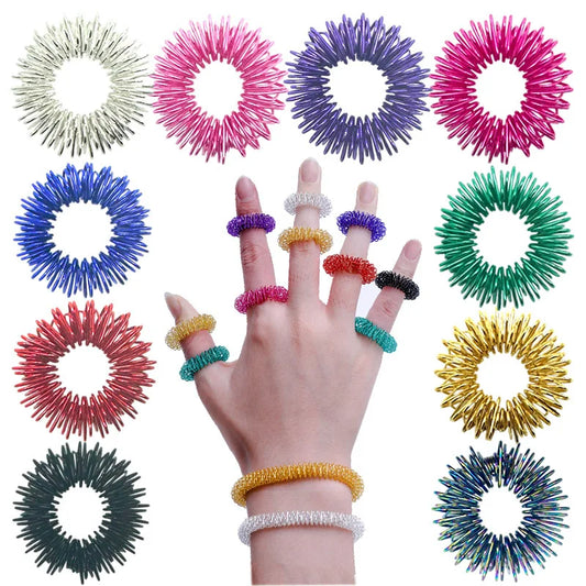 10pcs Finger Rings Set Stress Relief Fidget Toys