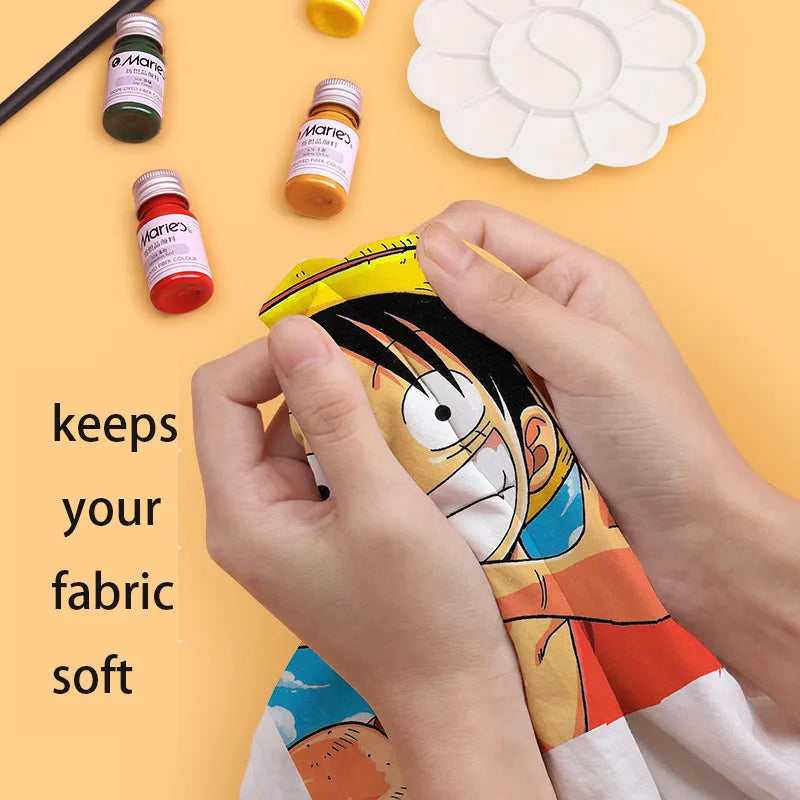 Fiber Permanent Fabric Paint Set 12/36 Colors