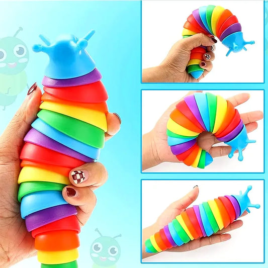 3D Colorful Slug Snail Toy Articulated Flexible