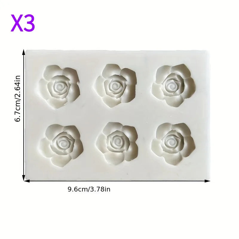 6Cavity 3D Pink Shape silicone Mol