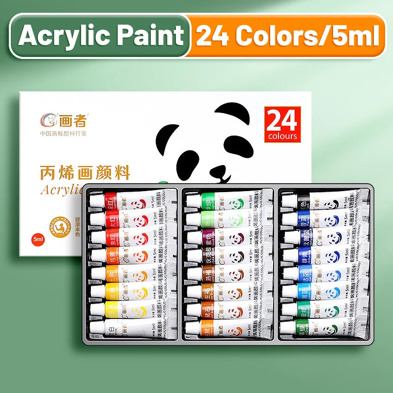 Acrylic Paint Set 12/18/24 Colors 5ml/0.17ozk